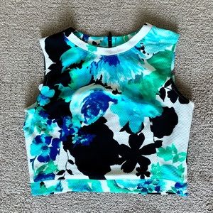 AQUA ✨ Floral Crop Top